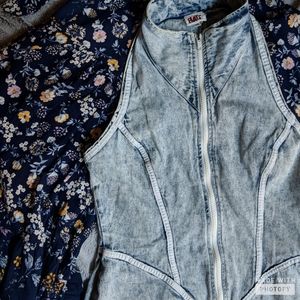 SALE! Vintage 80s acid wash halter bodycon dress